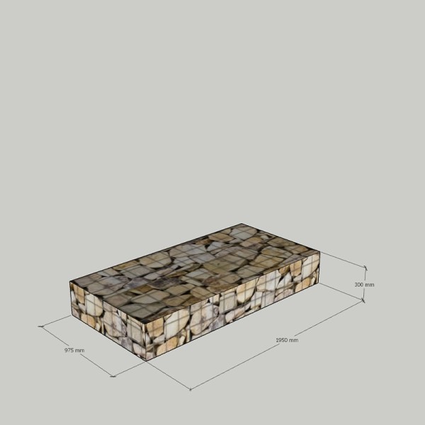 1950mm x 975mm 300mm