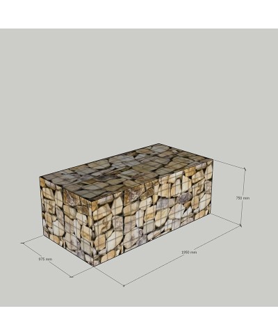 1950mm x 975mm x 750mm
