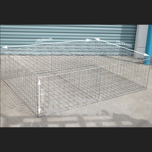 2028mm L x 1500mm W x 528mm H, 4mm diameter (75x75mm + spirals) AL-TEN