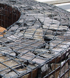 Curved Gabion Walls